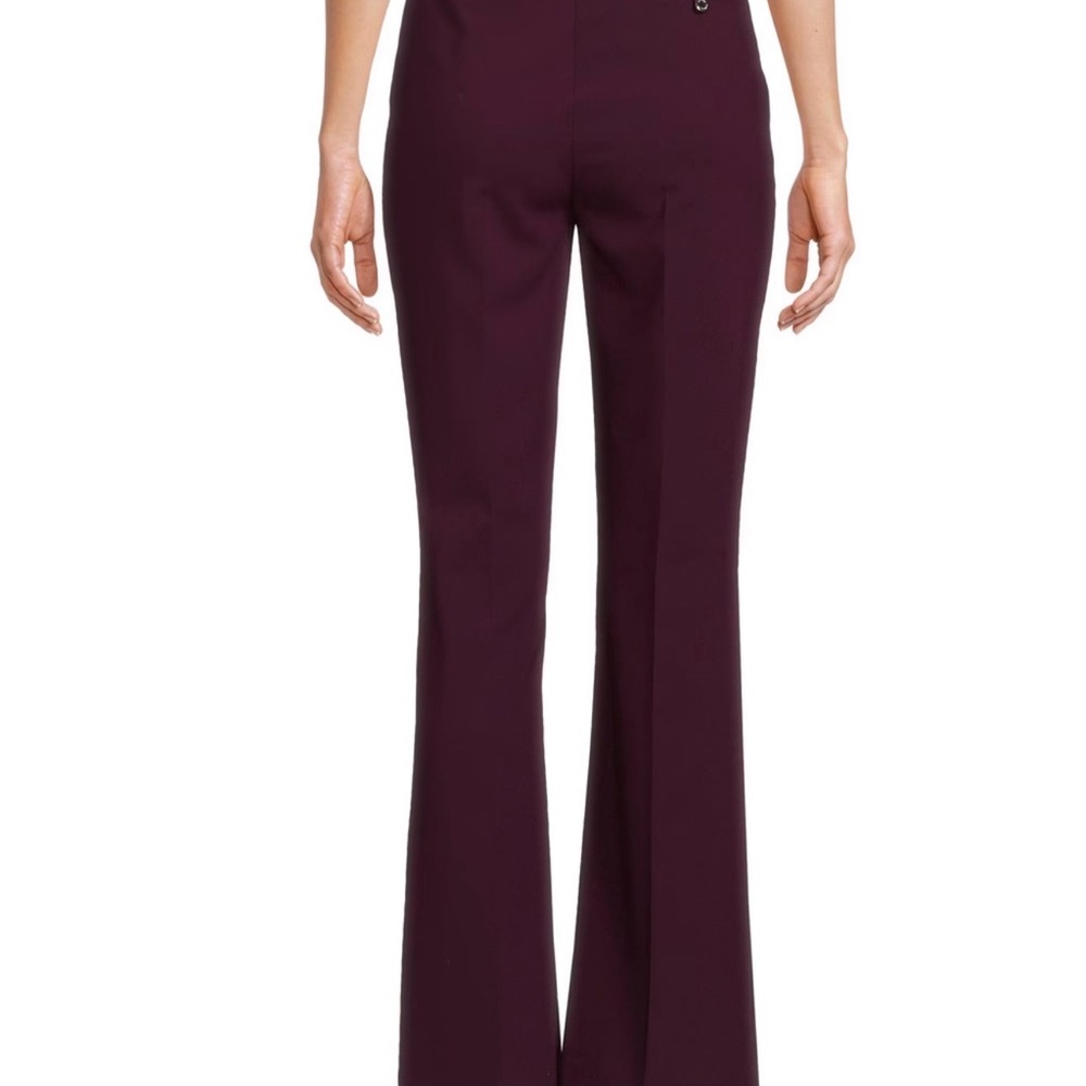 Calvin Klein Women's Burgundy Flared Pants - Picture 2 of 5